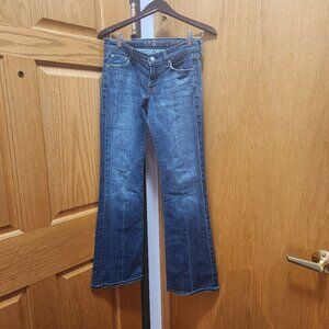 7 For All Mankind Bootcut Jeans Medium Wash Blue Denim Y2K Low Rise Size: 26
